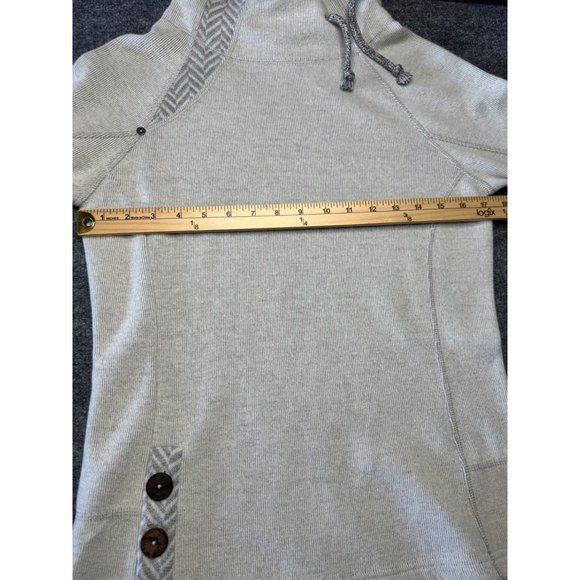 Prana Lucia Wool Blend Mock Neck Sweater Size Small Gray - Picture 5 of 12